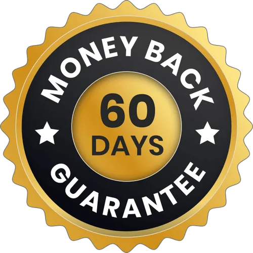 60-day money-back guarantee seal
